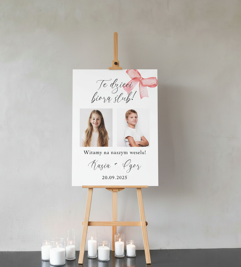 Tablica te dzieci biorą ślub