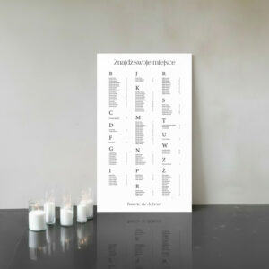 plan stołów 110x60 cm