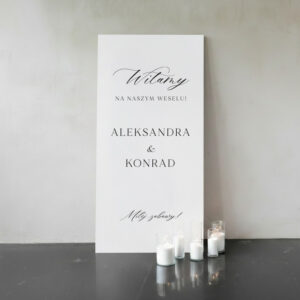 witamy na naszym weselu - tablica powitalna