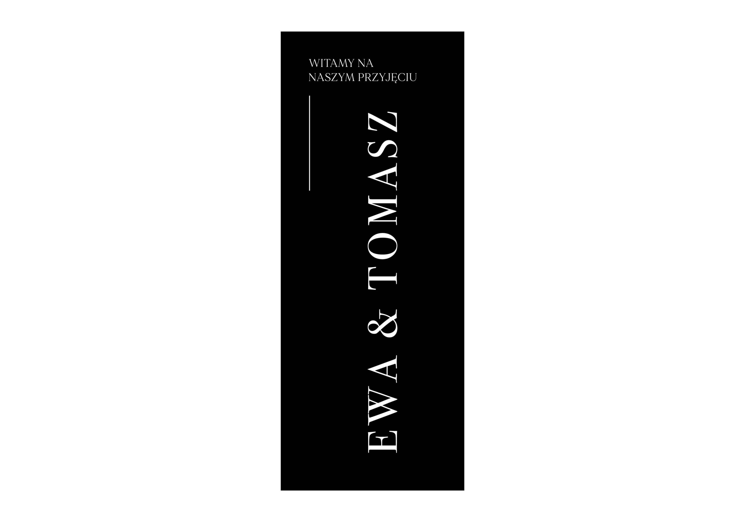 Czarna tablica powitalna