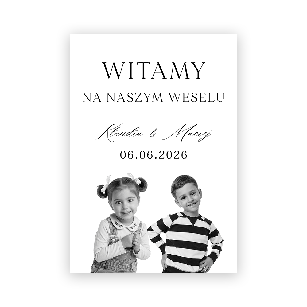 Tablica powitalna te dzieci