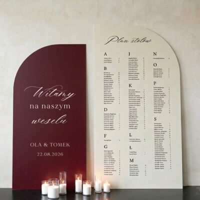 Zestaw VELVET plan stołów+tablica