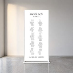 Płótno - plan stołów 220x100 cm
