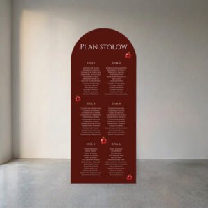 Tablica z planem stołów 140x60 cm