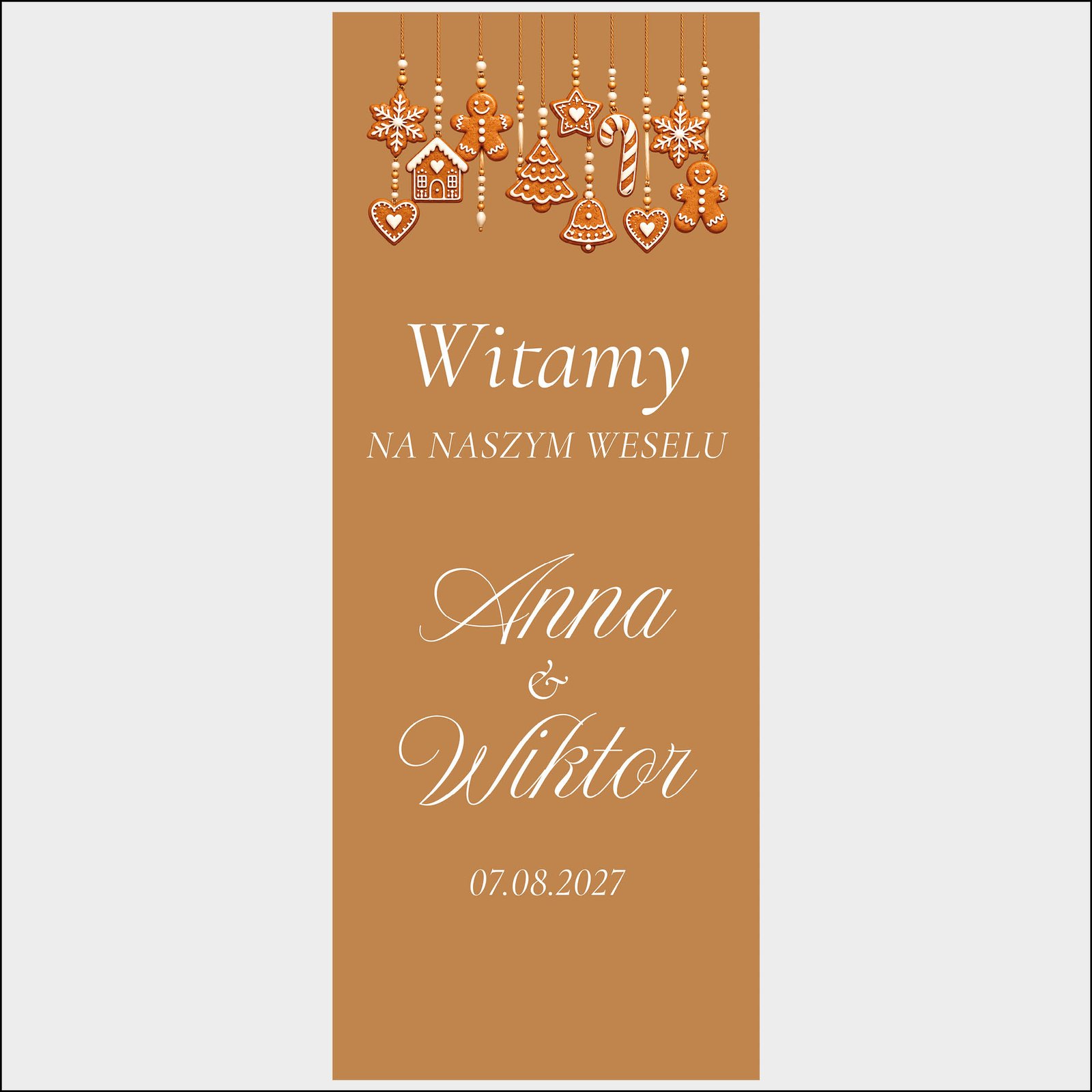 Tablica powitalna GINGER W1 150x60 cm - obrazek 2