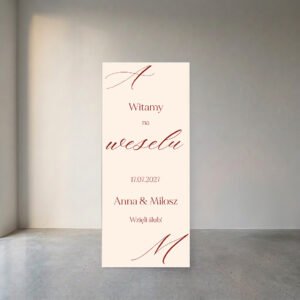 Walentynki - tablica powitalna 160x70 cm