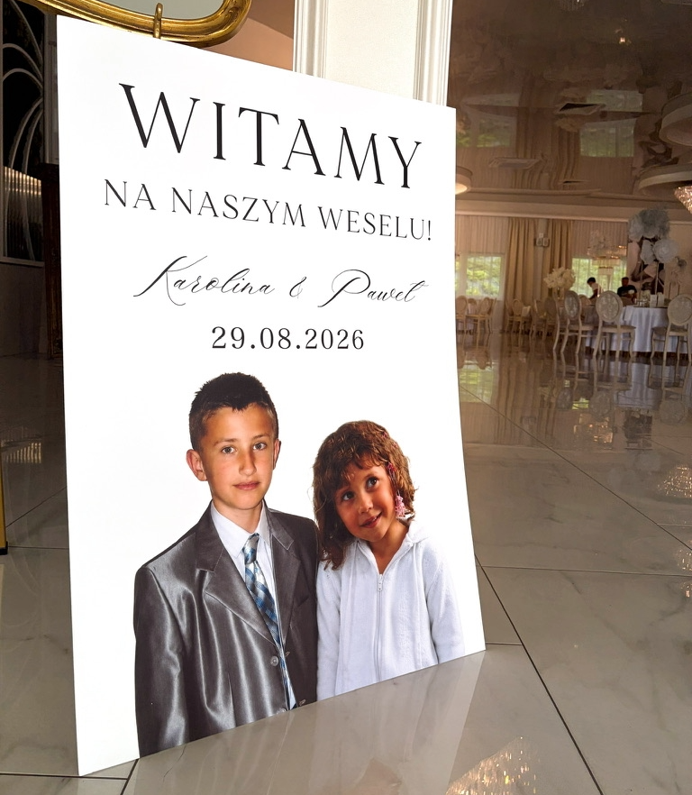 Ślubna ścianka ze zdjęciem